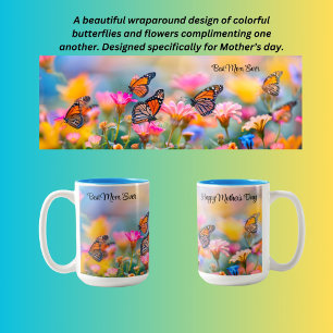 Caneca De Café Em Dois Tons Melhor Mãe De Sempre, Dia de as mães Feliz