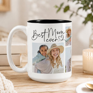 Caneca De Café Em Dois Tons Melhor Mãe de Todos os Tempos Foto Personalizada