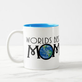 Caneca De Café Em Dois Tons Melhor mãe do mundo 11oz