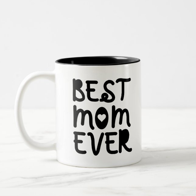 Caneca De Café Em Dois Tons Melhor Mãe do Mundo Dia das Mães (Esquerda)