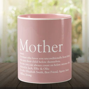 Caneca De Café Em Dois Tons Melhor Mãe do Mundo, Mamãe, Definição de Mãe