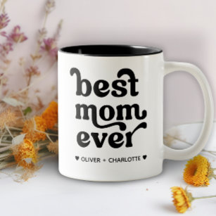 Caneca De Café Em Dois Tons Melhor Mãe Já Mamãe Moderna Dia de as mães de Nome