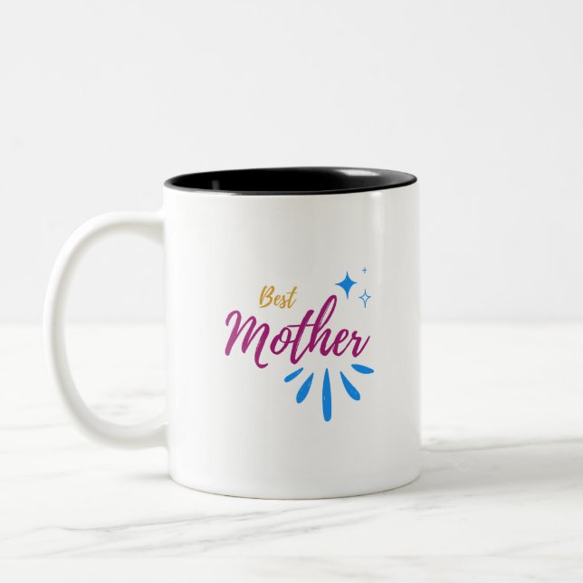 CANECA DE CAFÉ EM DOIS TONS MELHOR MÃE MUG PARA MÃE (Esquerda)