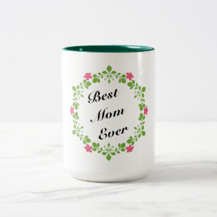 Caneca De Café Em Dois Tons Melhor Mãe Nunca