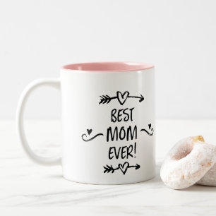 Caneca De Café Em Dois Tons Melhor Mãe Nunca