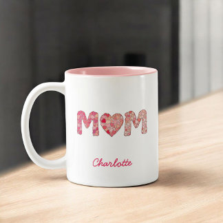 Caneca De Café Em Dois Tons Melhor Mãe Nunca | Dia das Mães Personalizadas