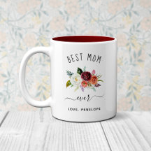 Melhor Mãe Nunca | Trendy Burgundy Boho Floral
