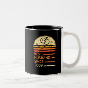 Caneca De Café Em Dois Tons Melhor marido desde o casamento de 12 de 2009