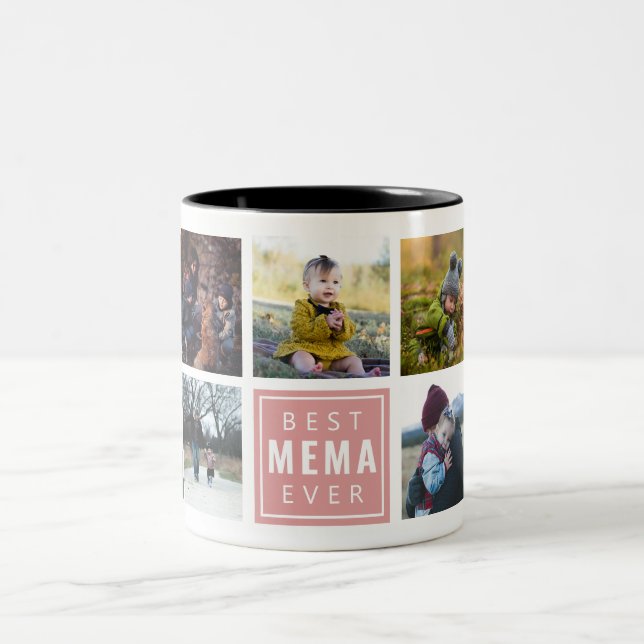 Caneca De Café Em Dois Tons Melhor MEMA já Personalizada Mug de Fotografia (Centro)