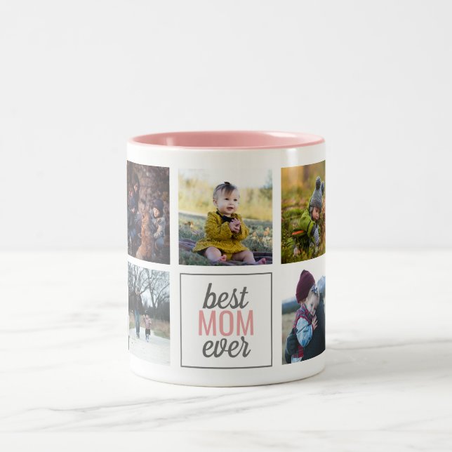Caneca De Café Em Dois Tons Melhor Mudança Personalizada de Fotos do MOM (Centro)