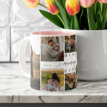 Caneca De Café Em Dois Tons Melhor múmia nunca | Colagem de fotos do Dia de as<br><div class="desc">Mande um belo presente personalizado de dia de as mães para sua mãe que ela vai gostar. Colagem especial de fotos personalizadas da família de dias de as mães para mostrar suas fotos e memórias especiais da família. Nosso design apresenta um simples design de grade de colagem de 8 fotos...</div>