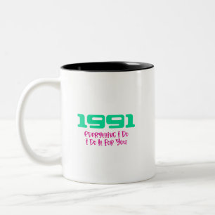Caneca De Café Em Dois Tons Melhor Música de 1991