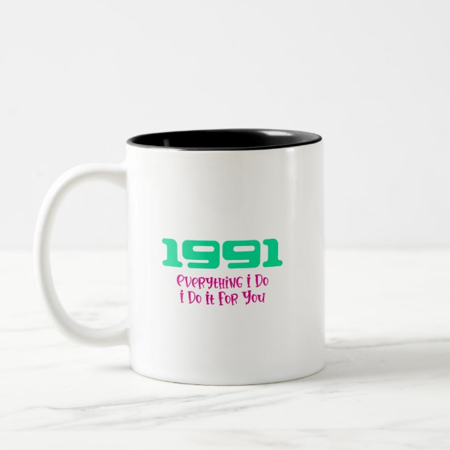 Caneca De Café Em Dois Tons Melhor Música de 1991 (Esquerda)
