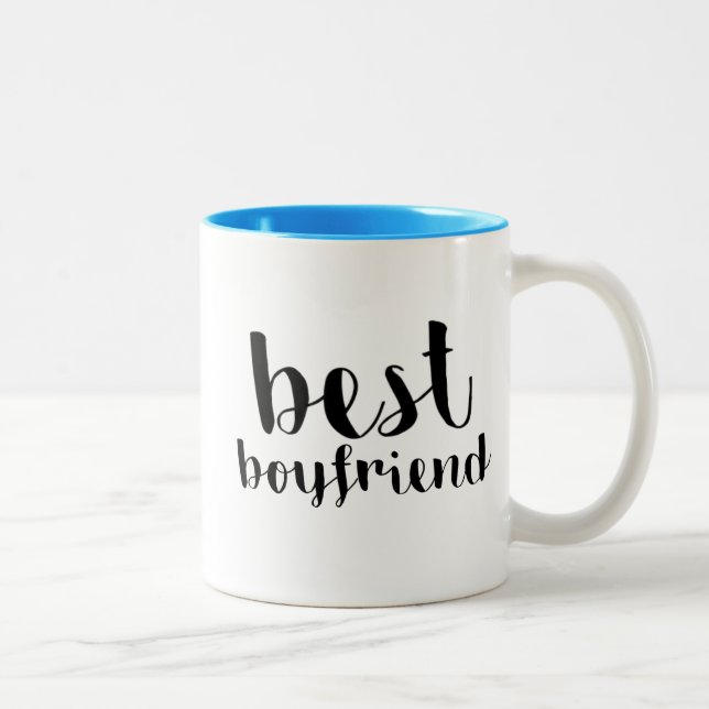 Caneca De Café Em Dois Tons Melhor Namorado (Direita)