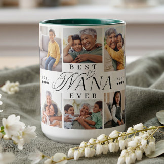 Caneca De Café Em Dois Tons Melhor Nana de Todos os Tempos Presente Personaliz