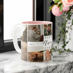 Caneca De Café Em Dois Tons Melhor Nana Nunca | Colagem de Fotos Elegante Scri<br><div class="desc">Mande um belo presente personalizado para a sua avó que ela apreciará. Colagem especial de fotos personalizadas da família para mostrar suas fotos e memórias especiais da família. Nosso design apresenta um simples design de grade de colagem de 8 fotos com "Best Nana Ever" desenhado em um belo estilo de...</div>