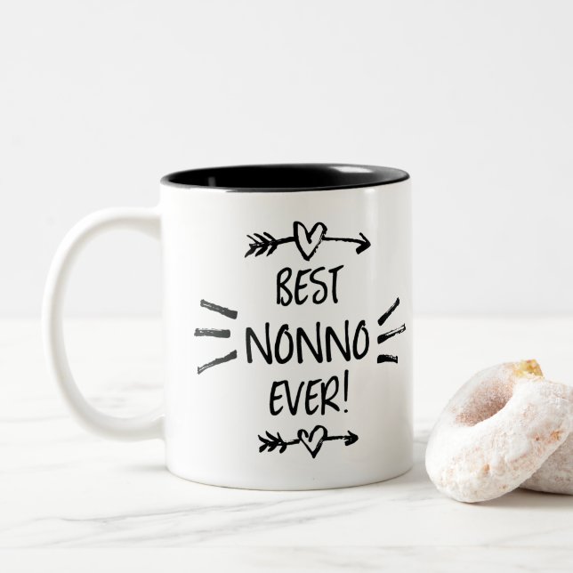 Caneca De Café Em Dois Tons Melhor Nonno de Todos (Com Donut)