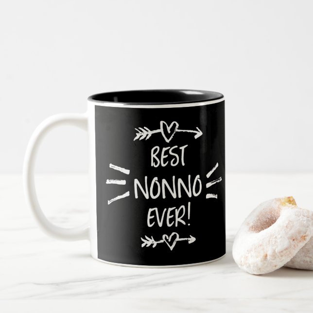 Caneca De Café Em Dois Tons Melhor Nonno de Todos (Com Donut)