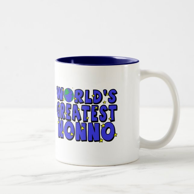 Caneca De Café Em Dois Tons Melhor Nonno do Mundo (Direita)
