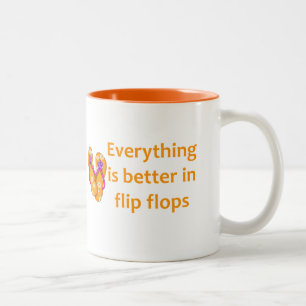 Caneca De Café Em Dois Tons Melhor nos Chinelos