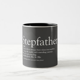 Caneca De Café Em Dois Tons Melhor Padrastro de Todos os Tempos, Definição de 