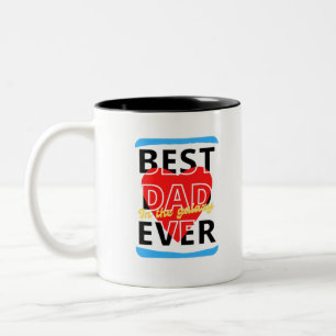 Caneca De Café Em Dois Tons Melhor Pai da galáxia