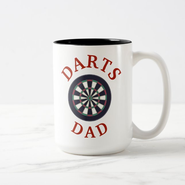 Caneca De Café Em Dois Tons Melhor PAI DARTS! Dia dos Pais (Direita)