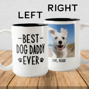 Caneca De Café Em Dois Tons Melhor Pai De Cachorro Alguma Foto Personalizada D