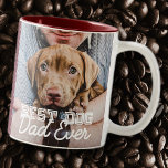 Caneca De Café Em Dois Tons Melhor Pai de Cachorro Alguma Vez Personalizado Fo<br><div class="desc">Este design simples e clássico é composto por tipografia serif e adiciona uma foto personalizada</div>