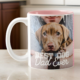 Caneca De Café Em Dois Tons Melhor Pai de Cachorro Alguma Vez Personalizado Fo