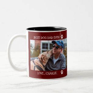 Caneca De Café Em Dois Tons Melhor Pai De Cachorro Foto Personalizada De Dia d