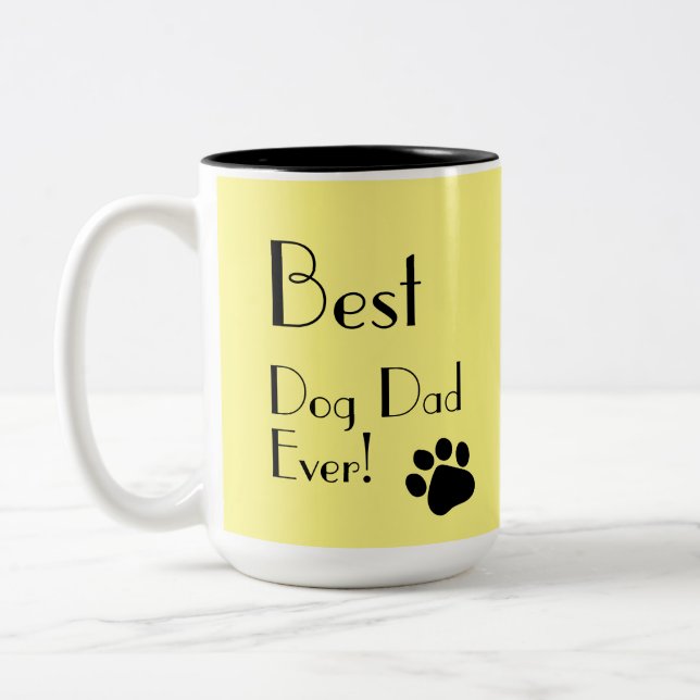 Caneca De Café Em Dois Tons Melhor Pai De Cão (Esquerda)