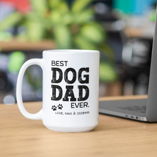 Caneca De Café Em Dois Tons Melhor Pai De Cão Já Personalizado