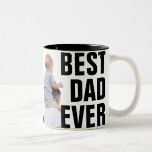 Caneca De Café Em Dois Tons Melhor Pai De Fotos Personalizadas