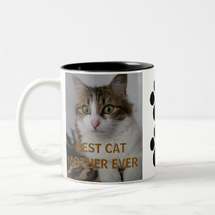 Caneca De Café Em Dois Tons Melhor Pai de Gato de Todos os Tempos Moderno Pers