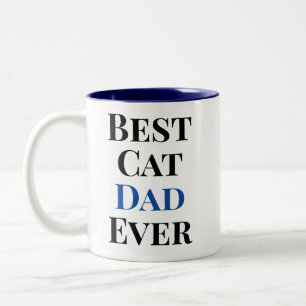 Caneca De Café Em Dois Tons Melhor Pai de Gato de Todos os Tempos Texto‑Soment