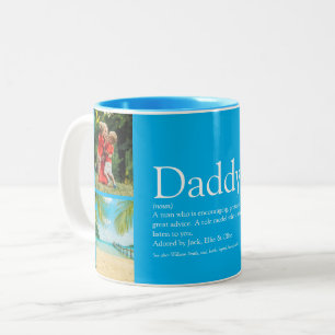 Caneca De Café Em Dois Tons Melhor Pai de Pai Pai Definição 4 Photo Sky Azul