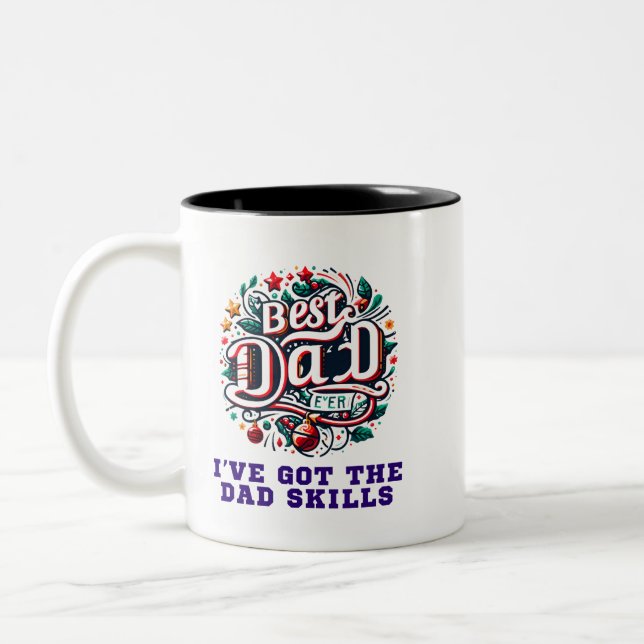 Caneca De Café Em Dois Tons Melhor pai de sempre (Esquerda)