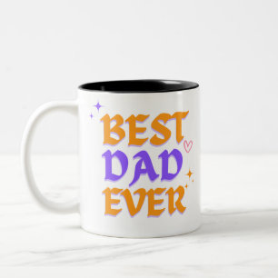 Caneca De Café Em Dois Tons Melhor Pai de sempre - Design do Dia do Pai