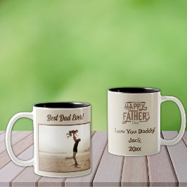 Caneca De Café Em Dois Tons Melhor Pai De Sempre! Perfeito para o Dia de os pa