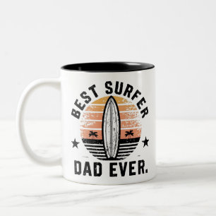 Caneca De Café Em Dois Tons Melhor Pai de Surfer