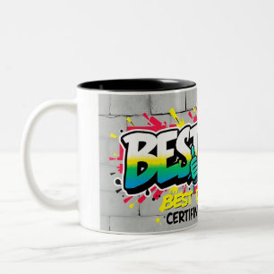 Caneca De Café Em Dois Tons Melhor Pai de Todos – Edição Graffiti Urbano