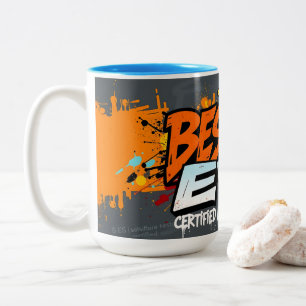 Caneca De Café Em Dois Tons Melhor Pai de Todos Edição Graffiti Urbano Dia dos