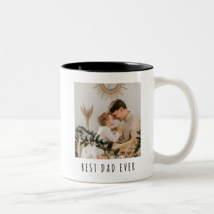 Caneca De Café Em Dois Tons Melhor Pai de Todos Foto Completa Personalizada