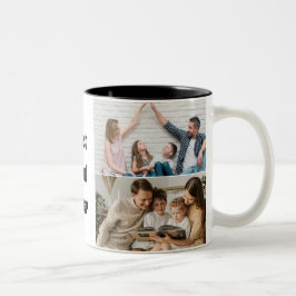 Caneca De Café Em Dois Tons Melhor Pai de Todos os Tempos 5 Colagem de Fotos