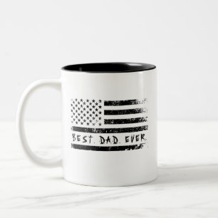 Caneca De Café Em Dois Tons Melhor Pai de Todos os Tempos Bandeira Americana P