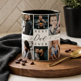 Caneca De Café Em Dois Tons Melhor Pai de Todos os Tempos | Dia dos Pais 8 Col