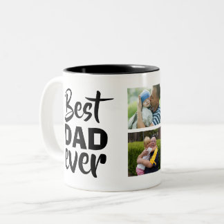 Caneca De Café Em Dois Tons Melhor Pai de Todos os Tempos Duas Fotos