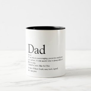 Caneca De Café Em Dois Tons Melhor Pai de Todos os Tempos, Papai, Definição de
