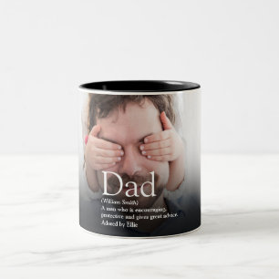 Caneca De Café Em Dois Tons Melhor Pai de Todos, Papai, Definição de Pai Foto